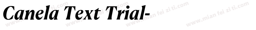 Canela Text Trial字体转换